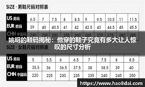 姚明的鞋码揭秘：他穿的鞋子究竟有多大让人惊叹的尺寸分析