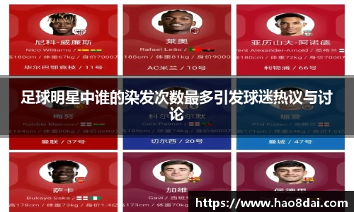 足球明星中谁的染发次数最多引发球迷热议与讨论